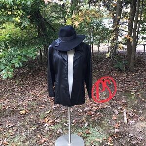 Jones New York Black Leather Jacket